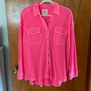 Aerie pink button down